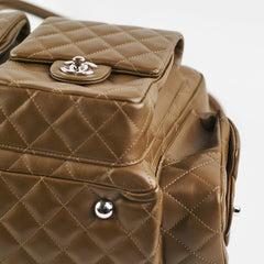 Chanel Cambon Lambskin Reporter Bag Khaki
