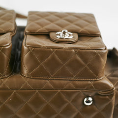Chanel Cambon Lambskin Reporter Bag Khaki
