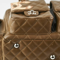 Chanel Cambon Lambskin Reporter Bag Khaki
