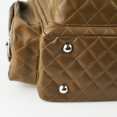 Chanel Cambon Lambskin Reporter Bag Khaki