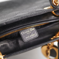 Dior Medium Lady Dior Cannage Bag Black