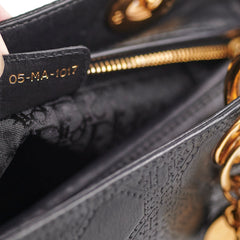 Dior Medium Lady Dior Cannage Bag Black