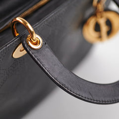 Dior Medium Lady Dior Cannage Bag Black