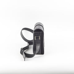 Saint Laurent Black Croc Embossed Crossbody