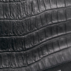 Saint Laurent Black Croc Embossed Crossbody