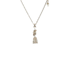 Chanel Crystal Pearl Arrow Necklace Costume Jewellery