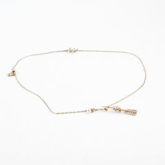 Chanel Crystal Pearl Arrow Necklace Costume Jewellery