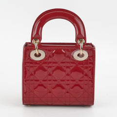 Christian Dior Lady Dior Mini Patent Red