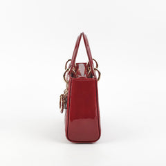 Christian Dior Lady Dior Mini Patent Red
