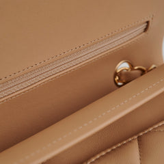 ITEM 17 - Chanel Small Double Classic Flap Beige 29series