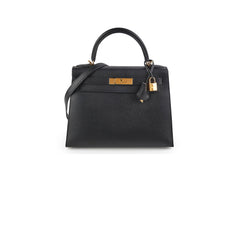 Hermes Kelly 28 Epsom Black D Stamp