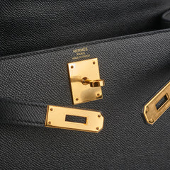 Hermes Kelly 28 Epsom Black D Stamp