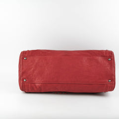 Chanel CC Chain Leather Tote Red