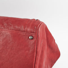 Chanel CC Chain Leather Tote Red