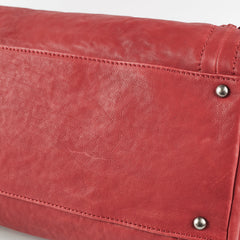 Chanel CC Chain Leather Tote Red