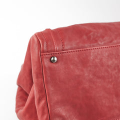 Chanel CC Chain Leather Tote Red