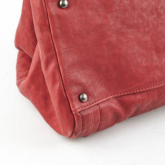 Chanel CC Chain Leather Tote Red