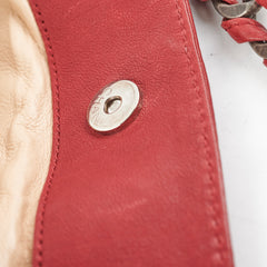 Chanel CC Chain Leather Tote Red