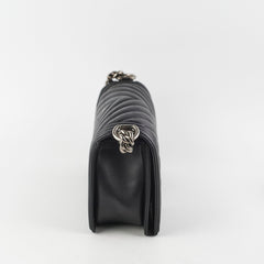 Chanel Boy Old Medium Black Chevron
