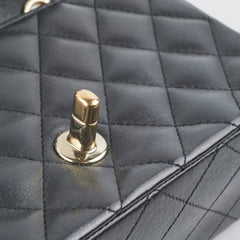 Chanel Seasonal Mini Rectangular Lambskin Black