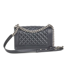 Chanel Old Medium Boy Lambskin Black