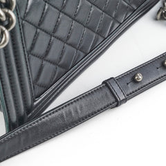 Chanel Old Medium Boy Lambskin Black