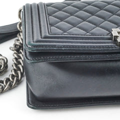 Chanel Old Medium Boy Lambskin Black