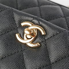 Chanel Coco Mini Handle Caviar Black - series 30