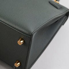 Hermes Kelly 25 Epsom Sellier Vert Armande - Z Stamp