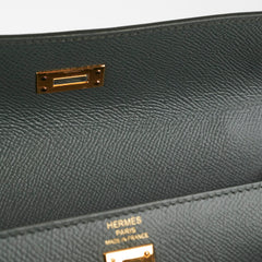 Hermes Kelly 25 Epsom Sellier Vert Armande - Z Stamp