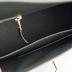 Hermes Kelly 25 Epsom Sellier Vert Armande - Z Stamp