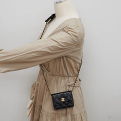 ITEM 1 - Chanel Card Holder On Chain Black