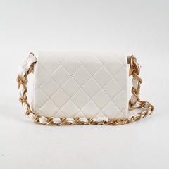 Chanel Seasonal Calfskin Shoulder Bag White