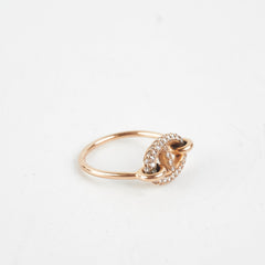 Hermes Farandole Ring Size 51 Rose Gold with Diamonds