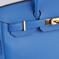 Hermes Birkin 30 Blue Paradise Epsom R Square Stamp