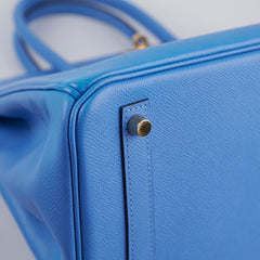 Hermes Birkin 30 Blue Paradise Epsom R Square Stamp