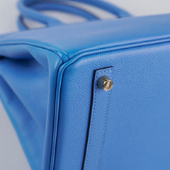 Hermes Birkin 30 Blue Paradise Epsom R Square Stamp