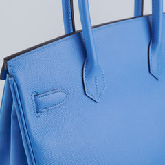 Hermes Birkin 30 Blue Paradise Epsom R Square Stamp