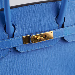 Hermes Birkin 30 Blue Paradise Epsom R Square Stamp