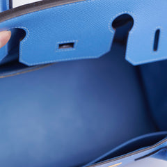 Hermes Birkin 30 Blue Paradise Epsom R Square Stamp
