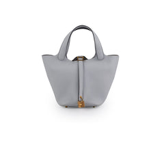 Hermes Picotin 18 Bleu Pale Clemence- Z Stamp