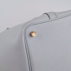 Hermes Picotin 18 Bleu Pale Clemence- Z Stamp