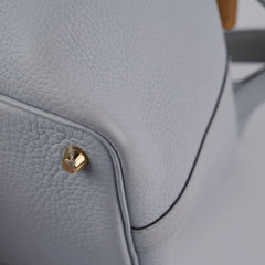 Hermes Picotin 18 Bleu Pale Clemence- Z Stamp