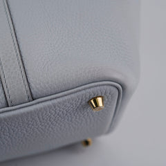 Hermes Picotin 18 Bleu Pale Clemence- Z Stamp