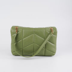 Saint Laurent Puffer Toy Shoulder Bag Green