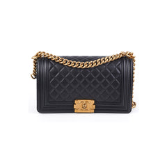 Chanel Old Medium Boy Black