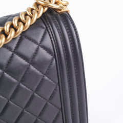 Chanel Old Medium Boy Black