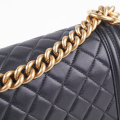 Chanel Old Medium Boy Black