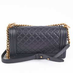 Chanel Old Medium Boy Black