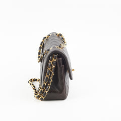 Chanel Vintage Small Classic Flap Dark Brown Lambskin - Series 3